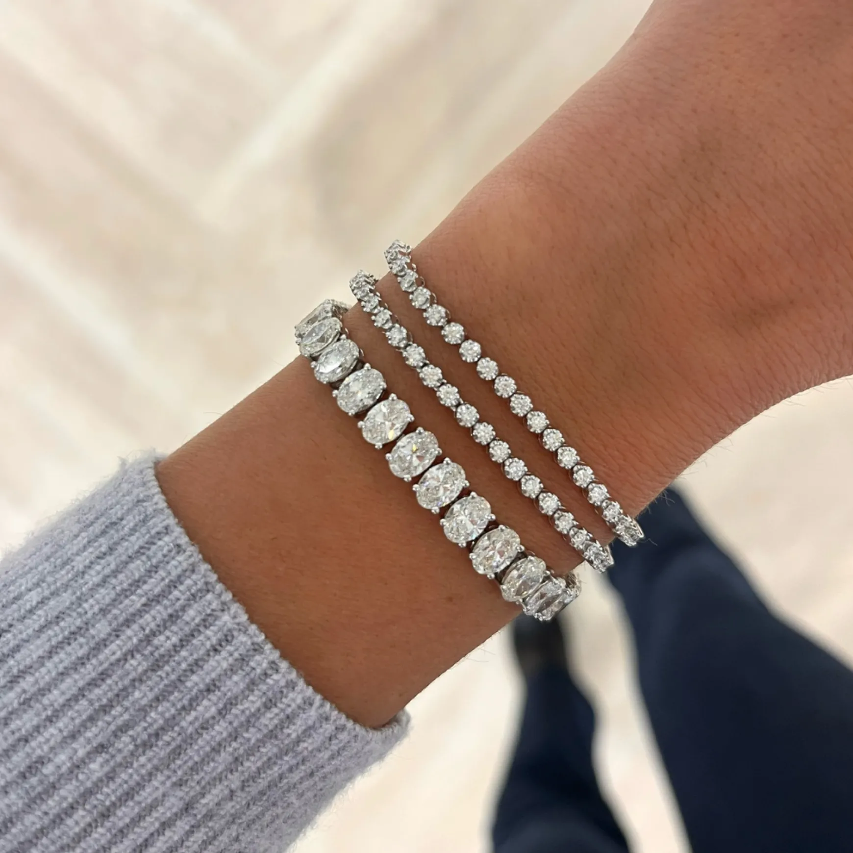 The Scottie Multi-Way Diamond Tennis Bracelet & Tennis Choker Necklace 2 ctw