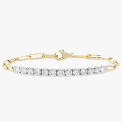 The Southern Diamond Tennis & Paperclip Link Bracelets