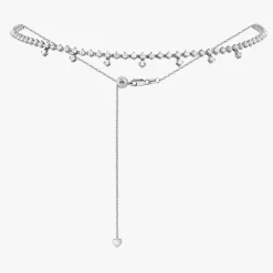Tinx Dangle Diamond Adjustable Choker/Collar Necklace 2.66 ctw