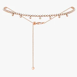 Tinx Dangle Diamond Adjustable Choker/Collar Necklace 2.66 ctw