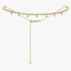 Tinx Dangle Diamond Adjustable Choker/Collar Necklace 2.66 ctw