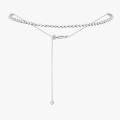Tinx Floating Diamond Adjustable Choker/Collar Necklace 2.06 ctw