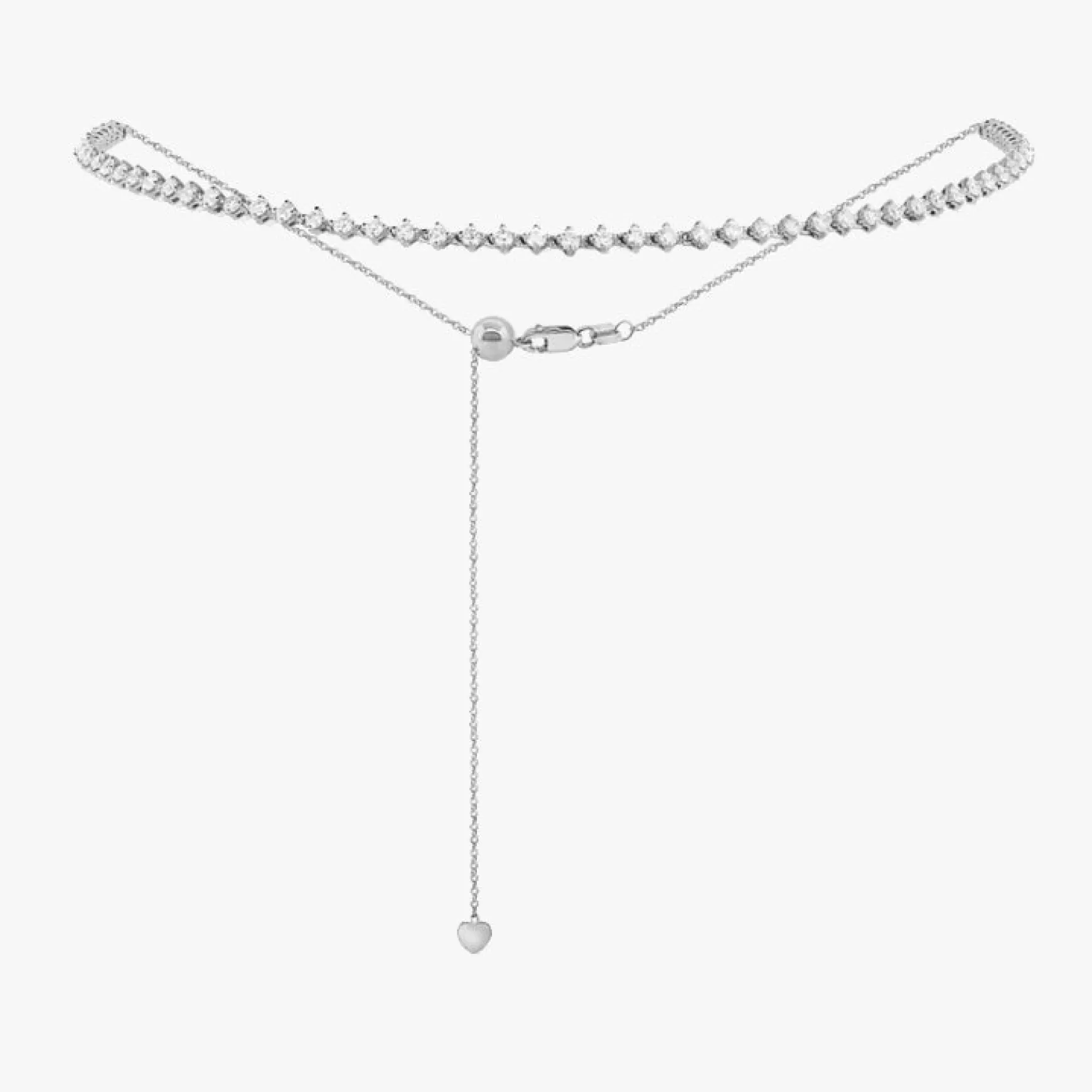 Tinx Floating Diamond Adjustable Choker/Collar Necklace 2.06 ctw