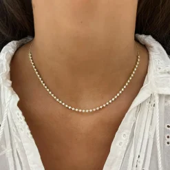 Tinx Floating Diamond Adjustable Choker/Collar Necklace 2.06 ctw