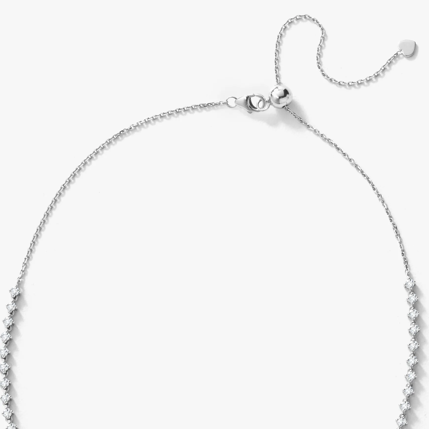 Tinx Floating Diamond Adjustable Choker/Collar Necklace 2.06 ctw