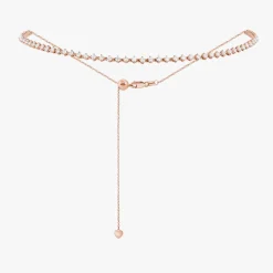 Tinx Floating Diamond Adjustable Choker/Collar Necklace 2.06 ctw