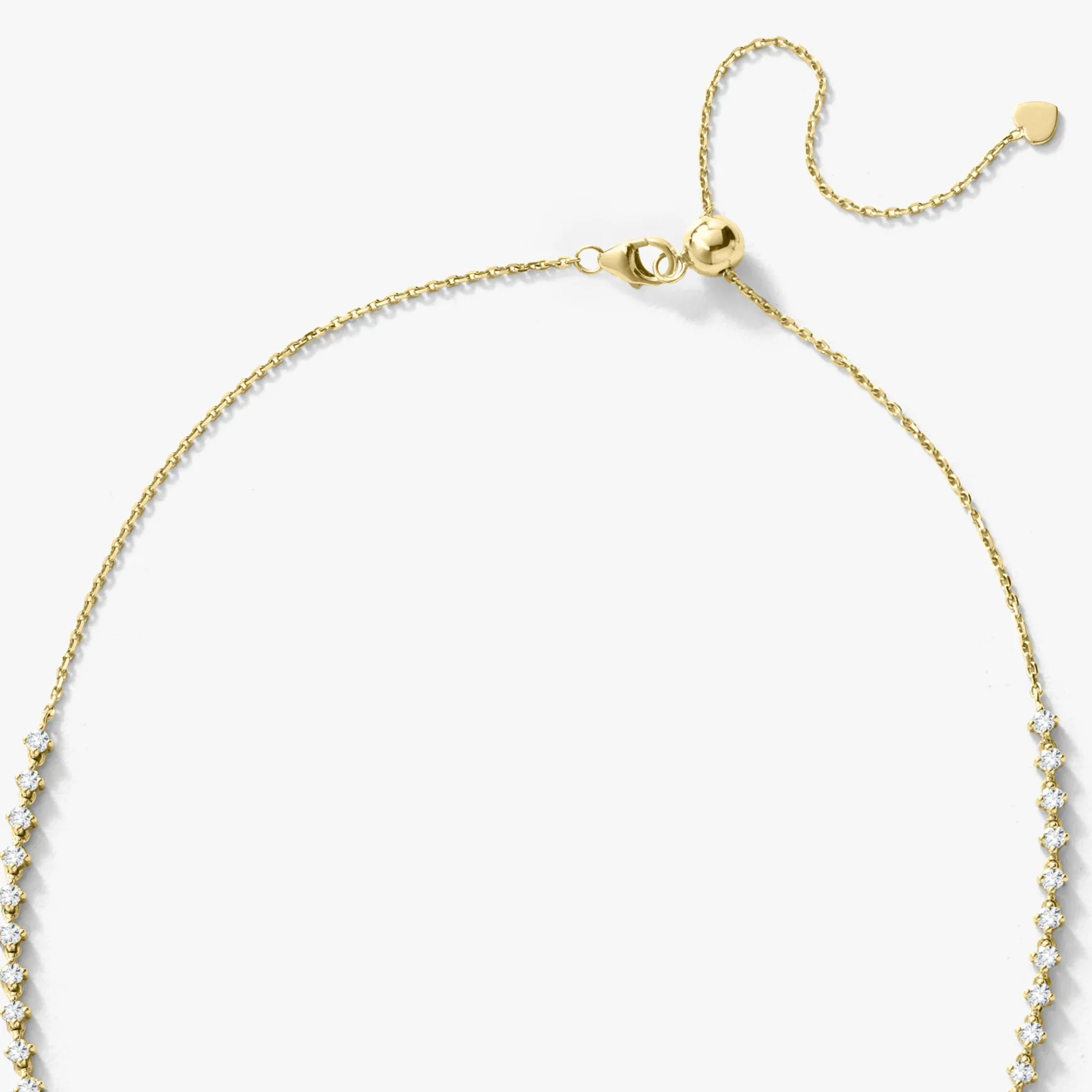Tinx Floating Diamond Adjustable Choker/Collar Necklace 2.06 ctw