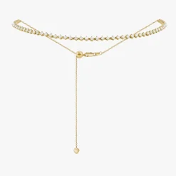 Tinx Floating Diamond Adjustable Choker/Collar Necklace 2.06 ctw