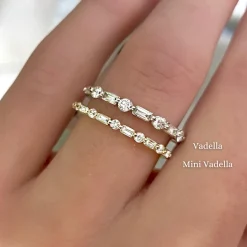 Vadella Baguette & Round Diamond Band 0.36 ctw