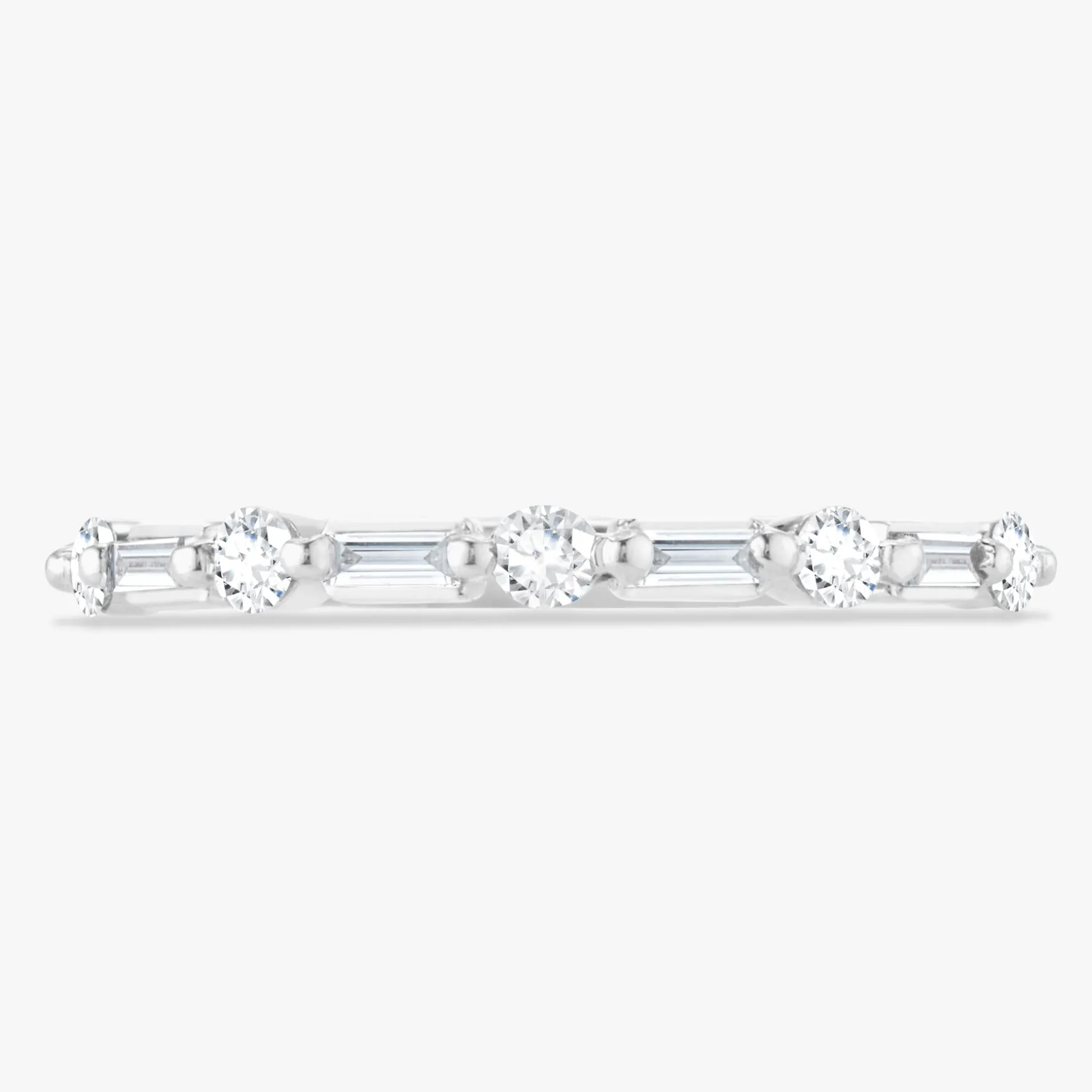Vadella Baguette & Round Diamond Band 0.36 ctw