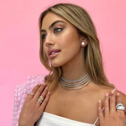 Valvie Pave Diamond Ribbon Cocktail Ring