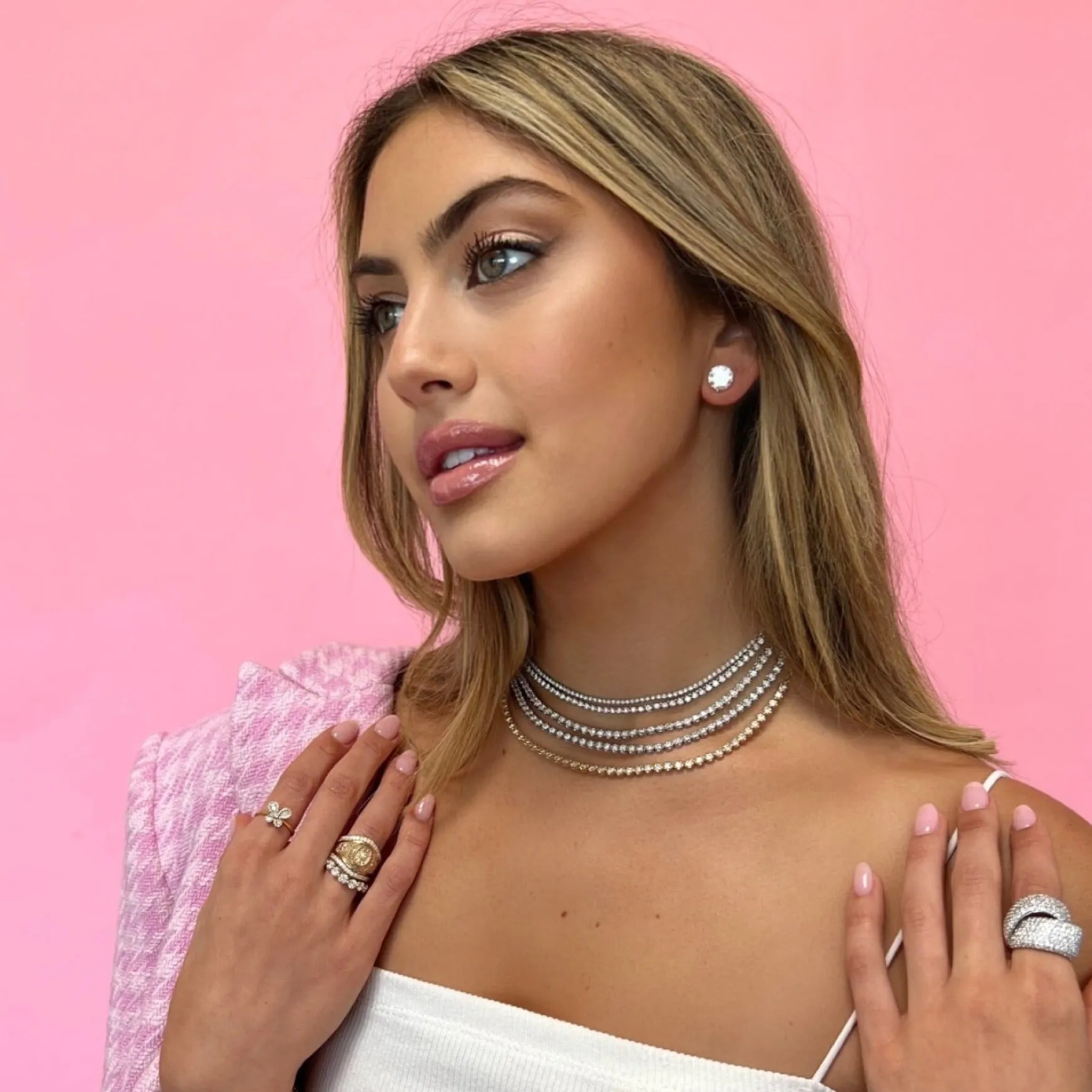 Valvie Pave Diamond Ribbon Cocktail Ring