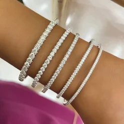 Victoria Diamond Stacking Bangle Bracelets