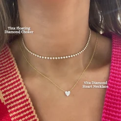 Vita Diamond Heart Necklace
