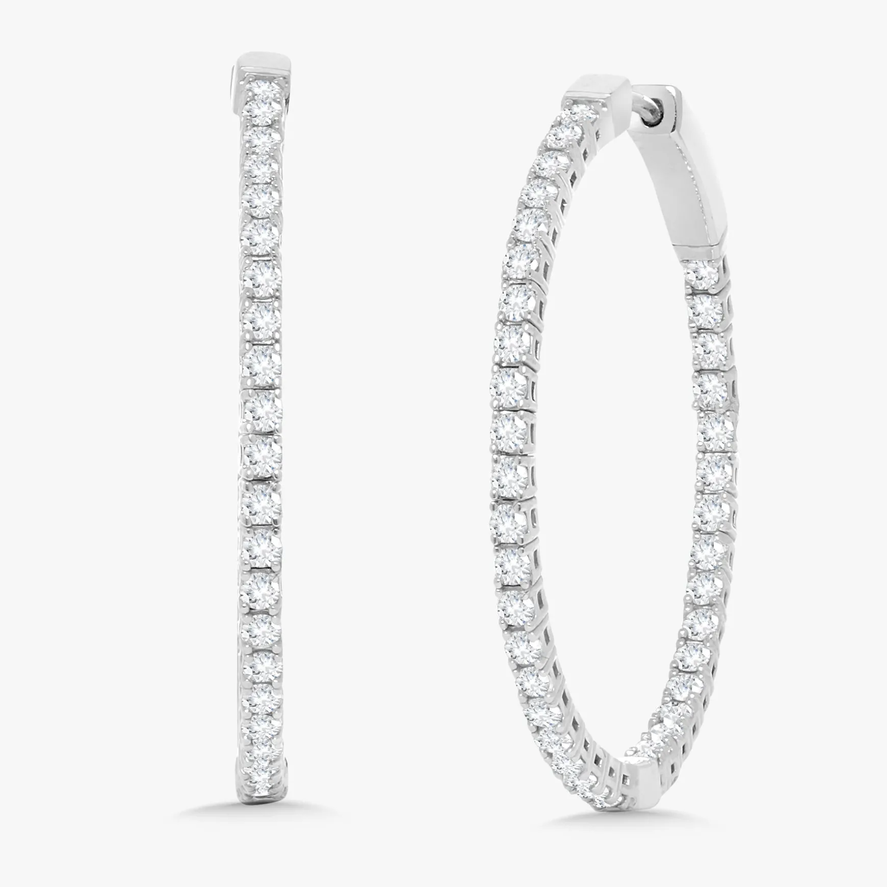Vivienne Diamond Hoop Earrings 2 ctw