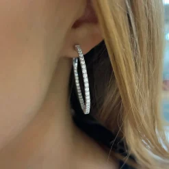 Vivienne Diamond Hoop Earrings 2 ctw