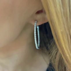Vivienne Diamond Hoop Earrings 2 ctw