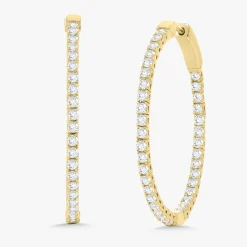Vivienne Diamond Hoop Earrings 2 ctw