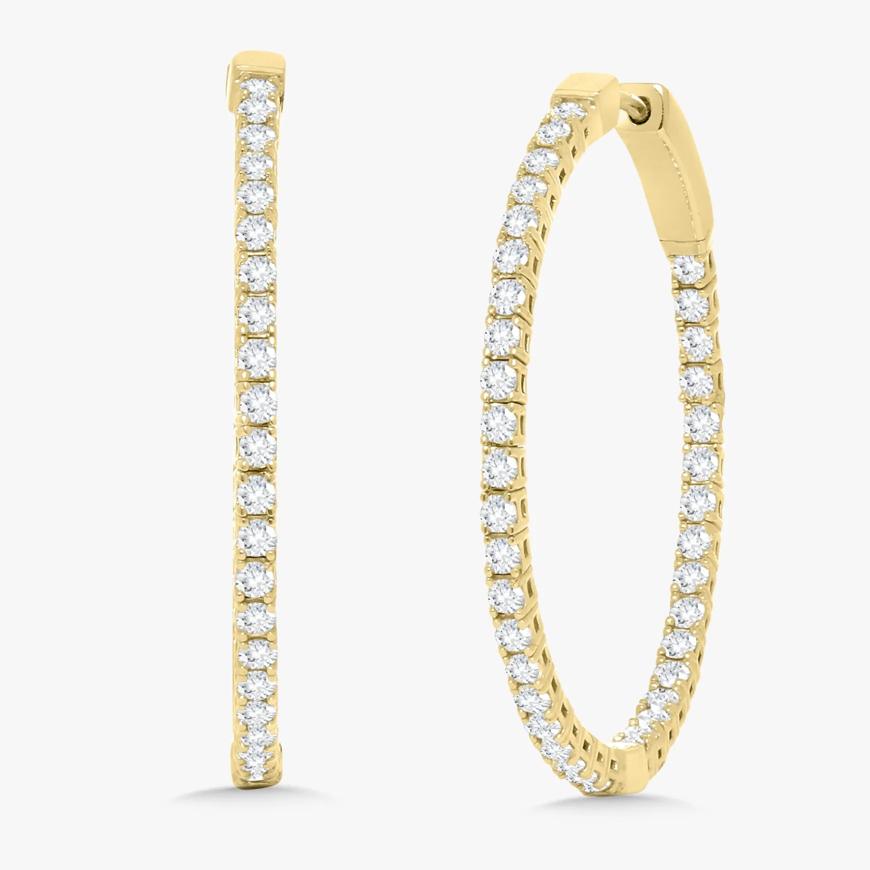 Vivienne Diamond Hoop Earrings 2 ctw
