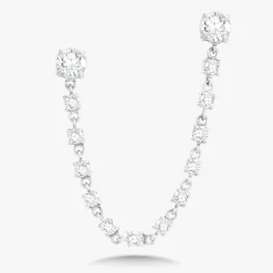 Wilhelmina Double Piercing Diamond Stud Earring