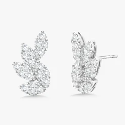 Willow Curved Ivy Diamond Earrings 1.06 ctw