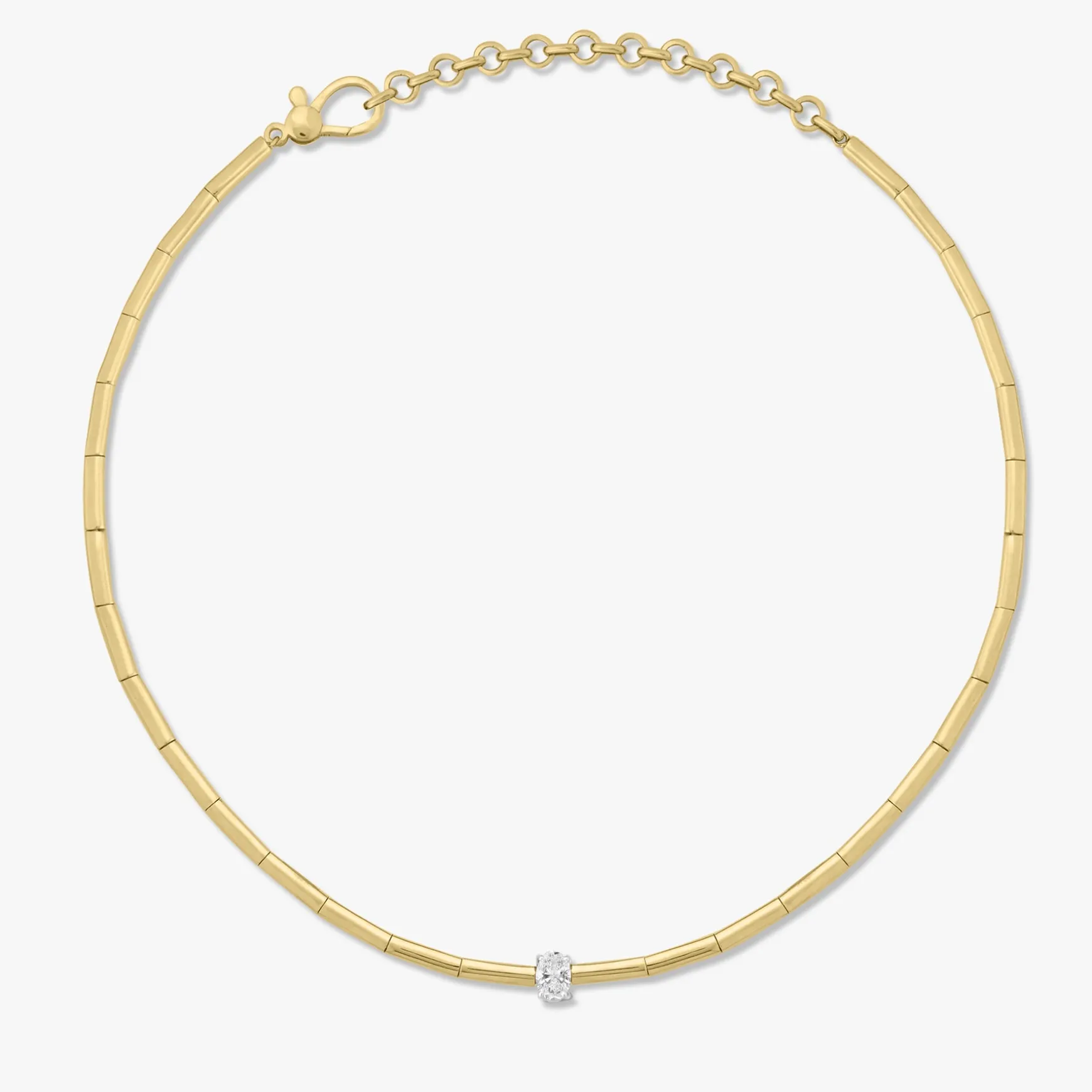 Wolfe Oval Diamond Adjustable Necklace