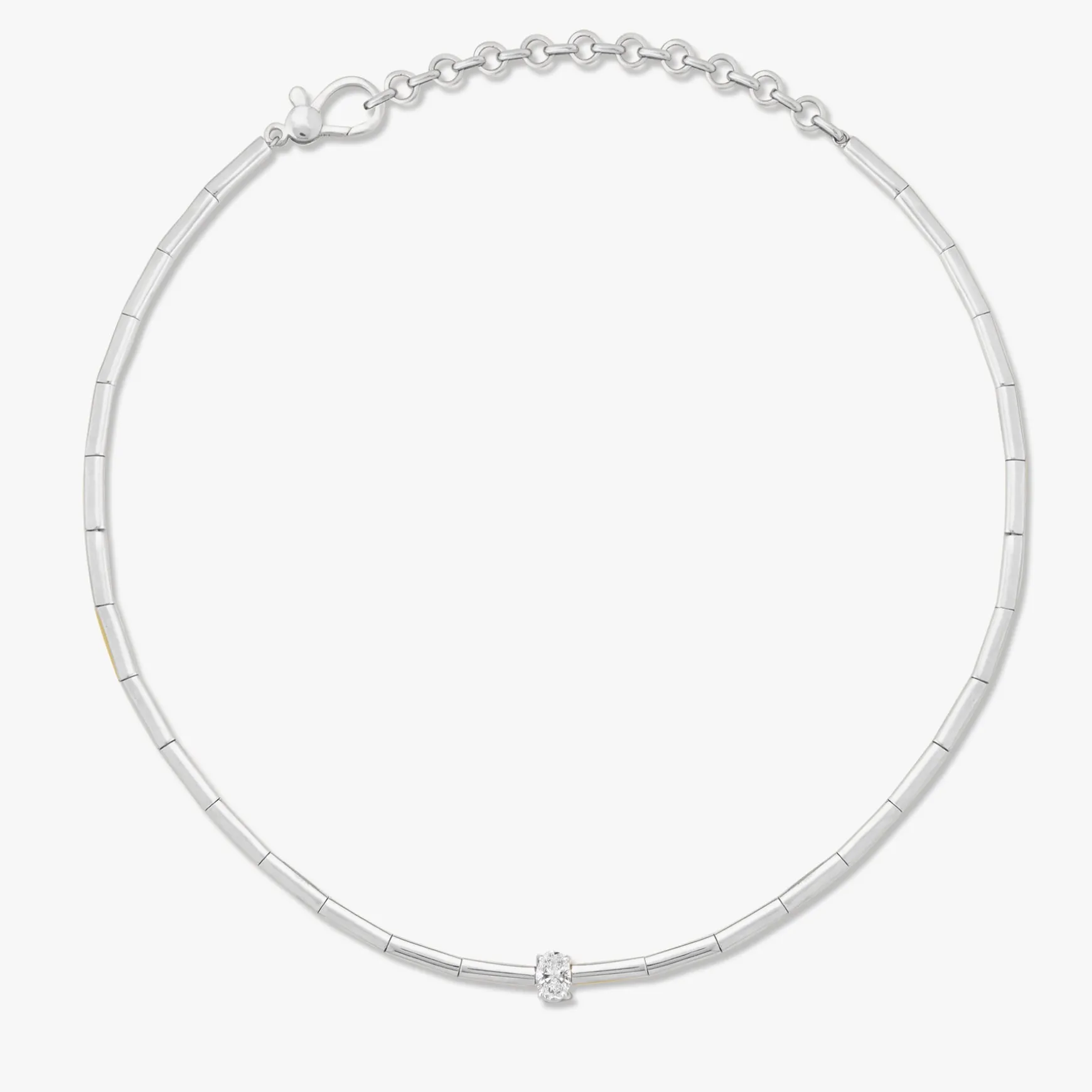 Wolfe Oval Diamond Adjustable Necklace