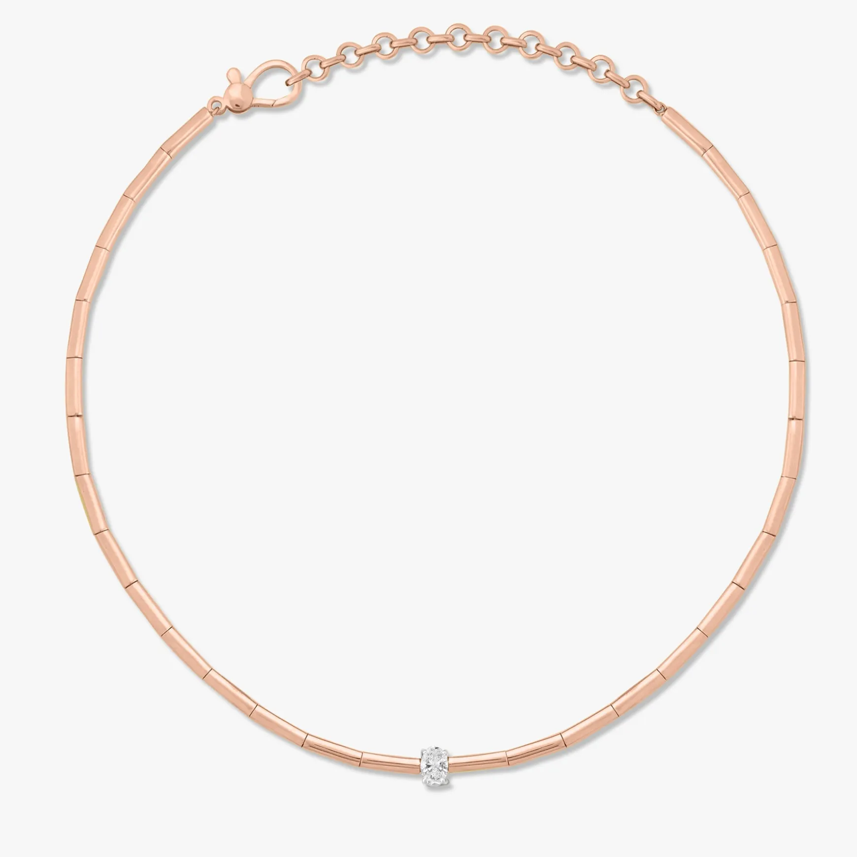 Wolfe Oval Diamond Adjustable Necklace