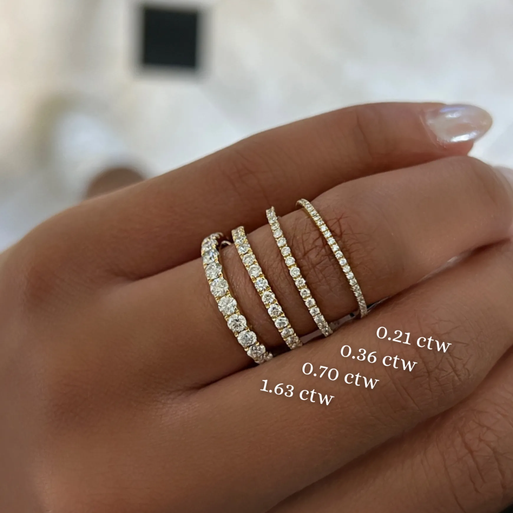 Zara Diamond Eternity Stacking Bands